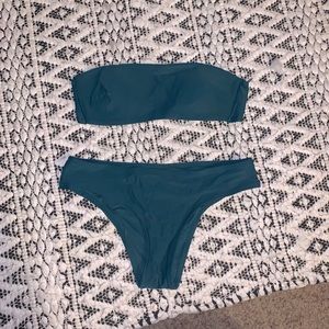 Aerie Bandeau Highwaist Bikini Set
